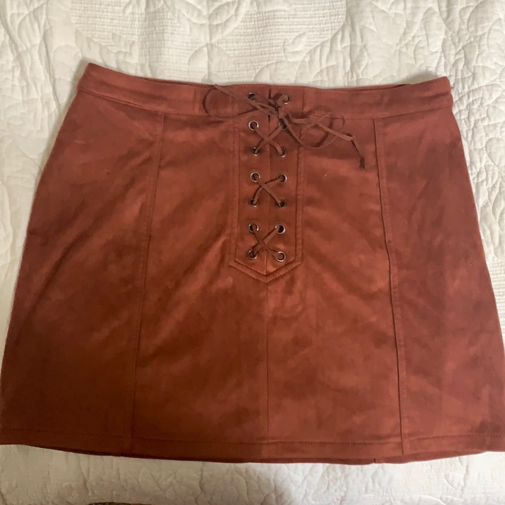Velvet rust colored Skirt